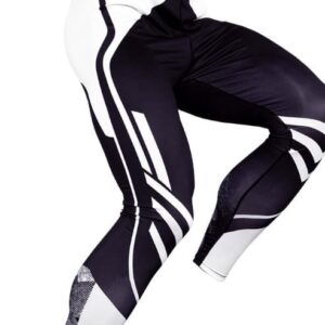 Men's Premium BJJ Spats | Geometric Collection White on Black