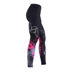 Geometric Womens BJJ Spats Leggings Blue and Pink