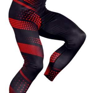 Men's Premium BJJ Spats | Geometric Collection Red on Black