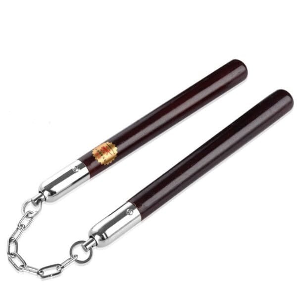 RICE WOOD MAHOGANY NUNCHAKU