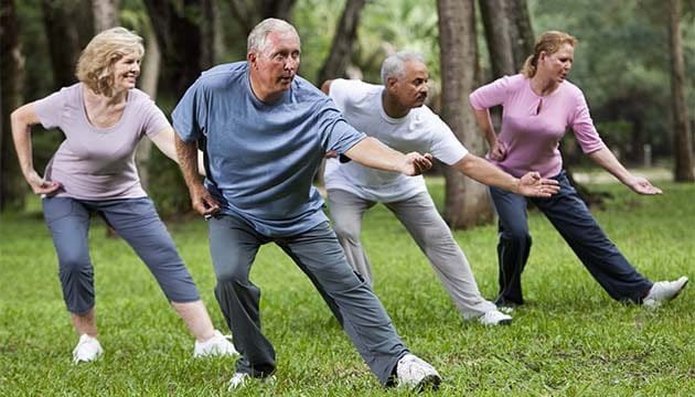 Senior Doing Tai Chi Forms